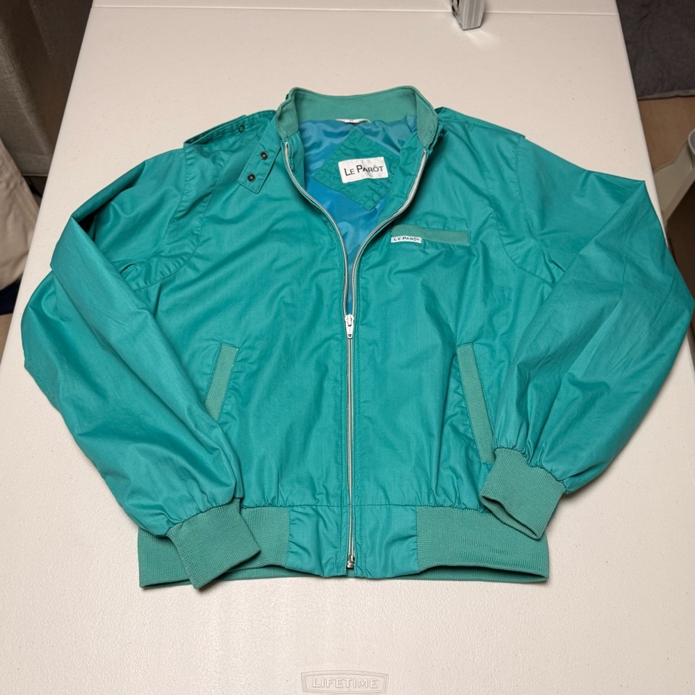 Vintage 80’s Green Windbreaker Jacket Le Parot